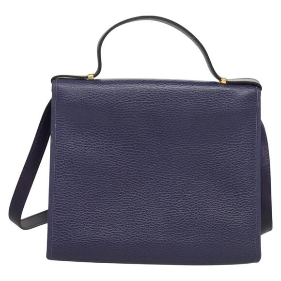 DIOR Hand Bag Leather Gold Purple Gray - Picture 3 of 13